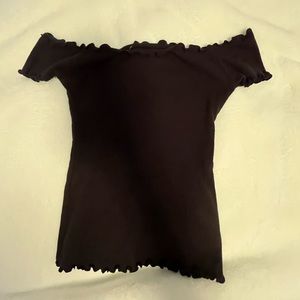 black hollister off the shoulder top